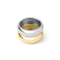 Doubles Ring in bicolor gold and silver
