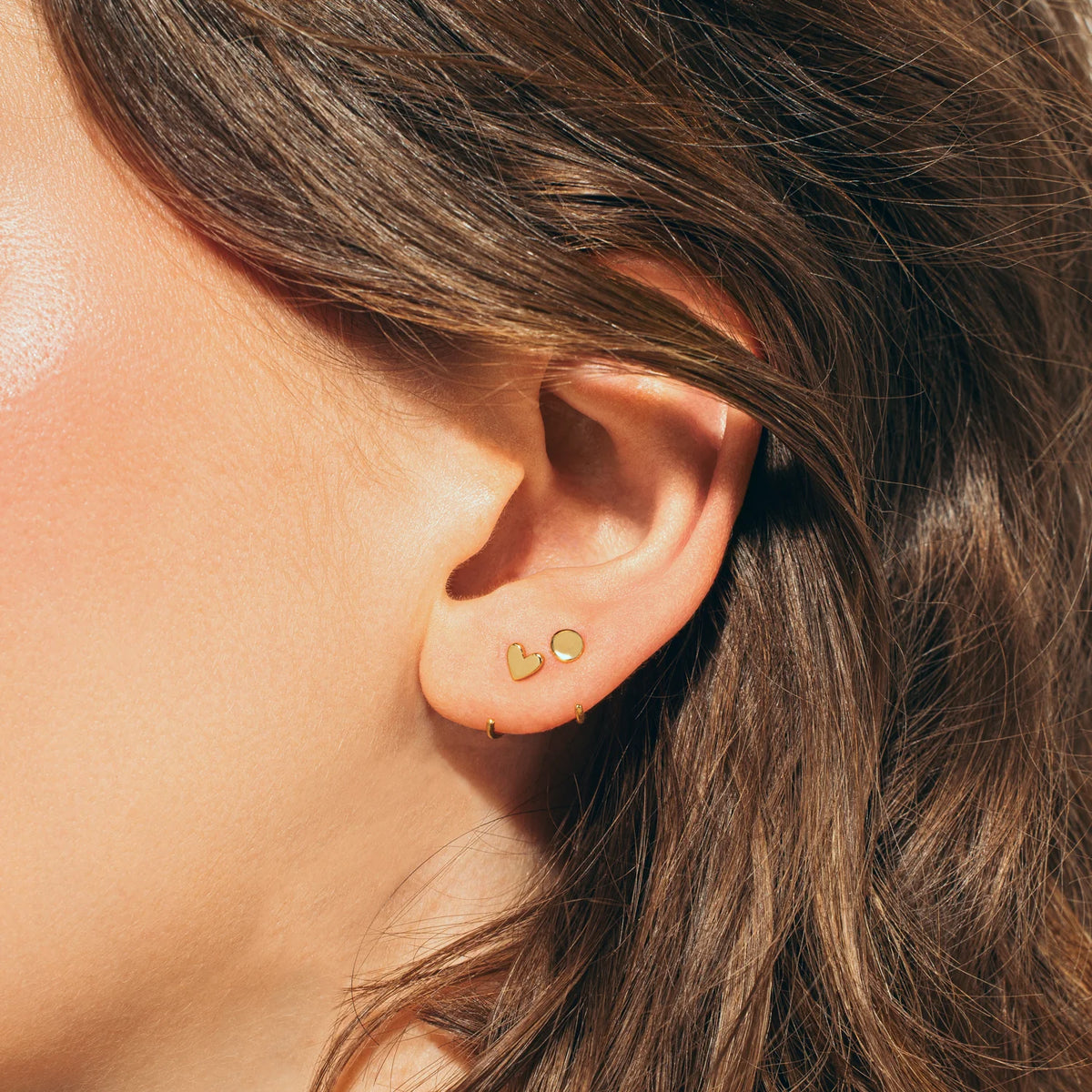 Little Heart Open Huggie Earrings, photo 4