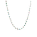 Delavine Flower necklace in silver with turquoise flower centers