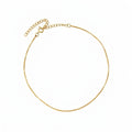 Delavine Anklet: thin gold chain anklet with extender chain