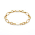Duetto link bracelet in gold, front view