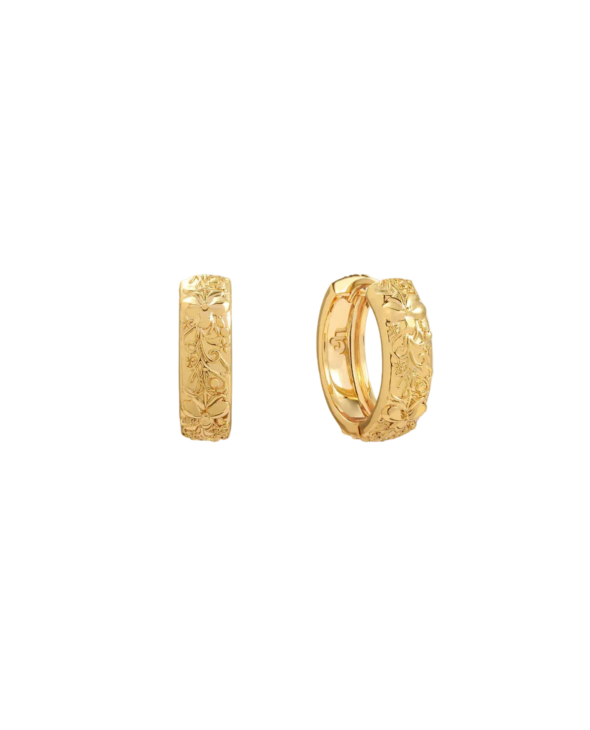 Orchid hoops in gold