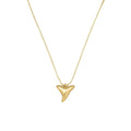 Shark Tooth necklace in gold on a white background